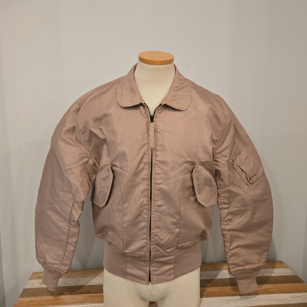 Vintage 2005 Military CWU-36/P Flame Resistant Summer Flyer's Jacket Desert Tan